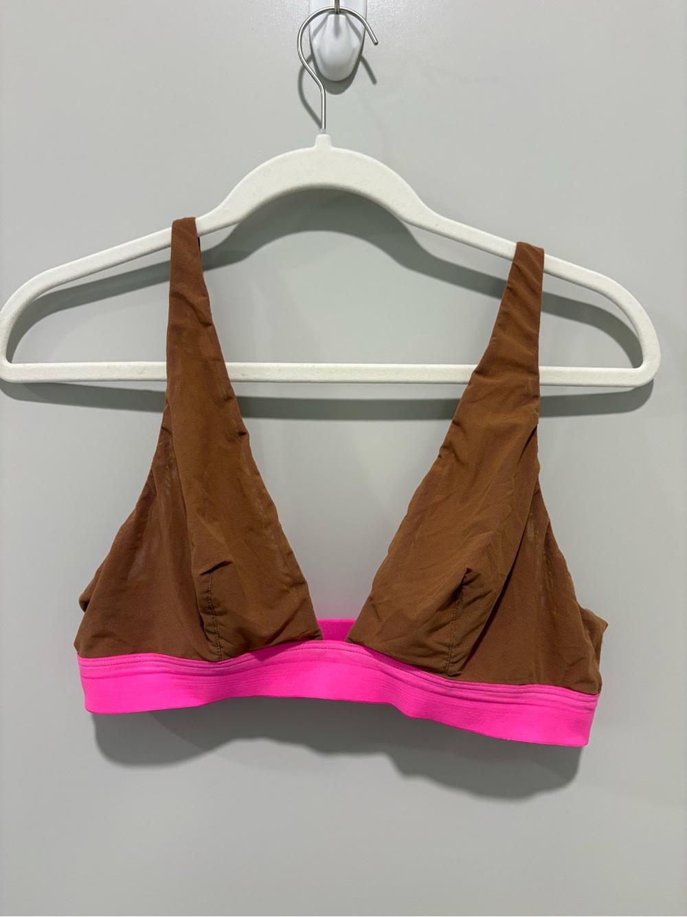 aerie Brown & Hot Pink Wireless Bralette